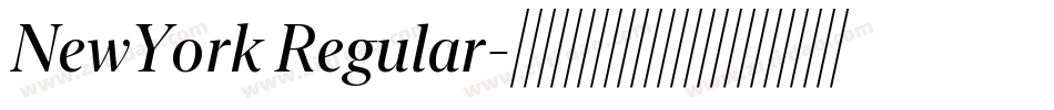 NewYork Regular字体转换